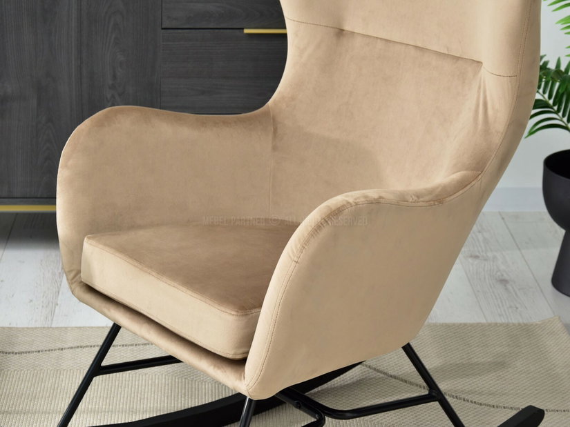 Křeslo Nesí (béžová + buk bílý)