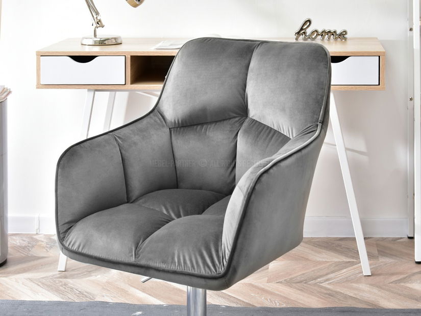 Křeslo Island (šedá + chromová)