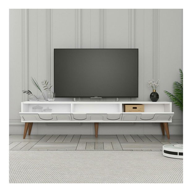 TV stolek/skříňka Bipemu 3 (bílá + ořech)