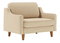 Křeslo Dělají L (béžová + ořech)