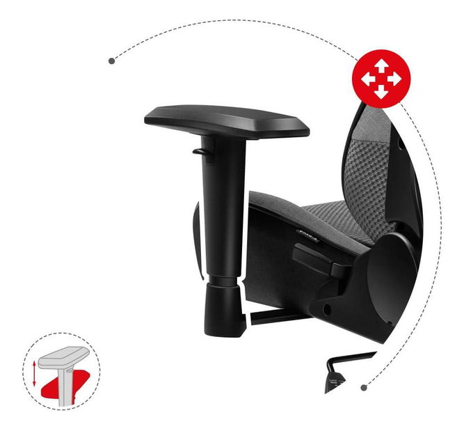 Herní křeslo Fusion 6.2 (černá + šedá)