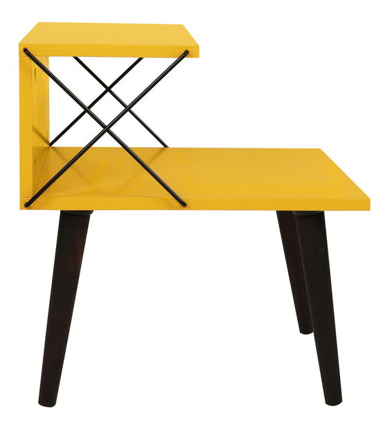 Noční stolek Crossline (žlutá) *bazar