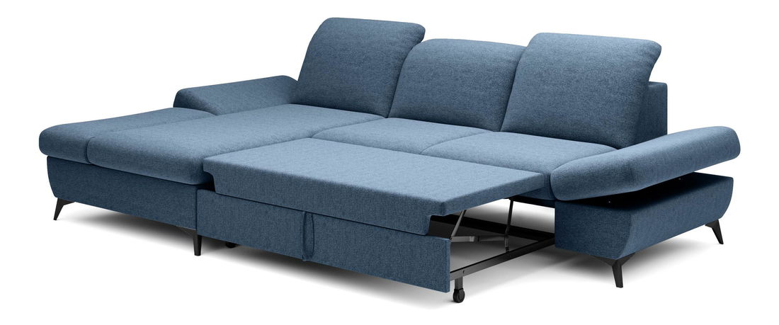 Rohová sedací souprava Harpie (modrá) (L)