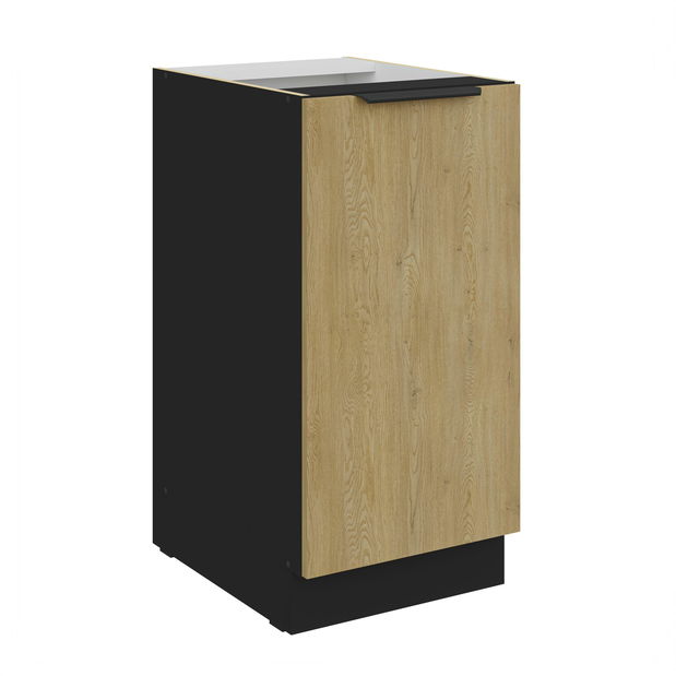 Dolní kuchyňská skříňka Carminia 40 D 1F BB (dub cremona + černá)