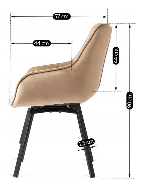 Jídelní židle Lamento 1 (béžová)