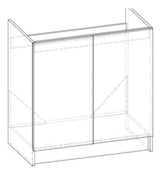 Dolní kuchyňská skříňka Lenna LV-09 (sonoma tmavá)