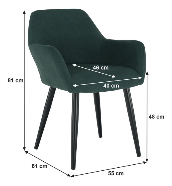 Designové křeslo Larnea (zelená)
