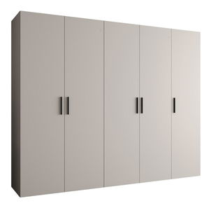 Šatní skříň 250 cm Borry 1 (kašmír + černá)