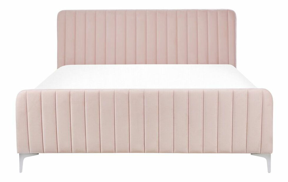 Čalouněná postel 160x200 cm Laraine (růžová) (s roštem)