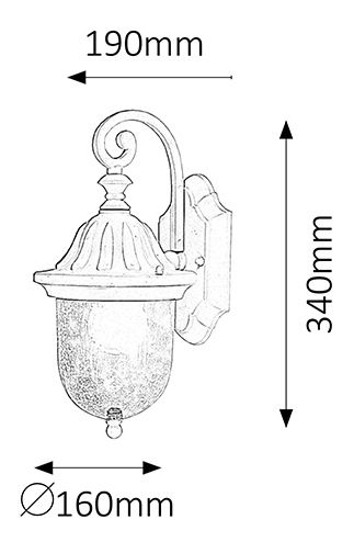 Venkovní svítidlo Sydney 8388 (antická zlatá)