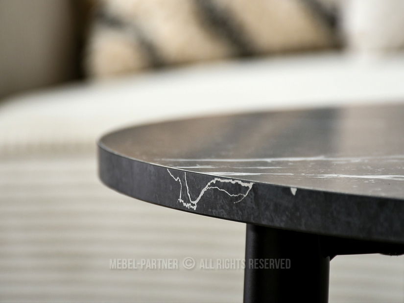 Konferenční stolek Randolf S (černý mramor + černá)