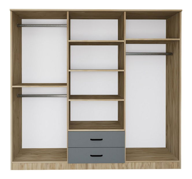 Šatní skříň Yamaha 65 (šedá bílá)