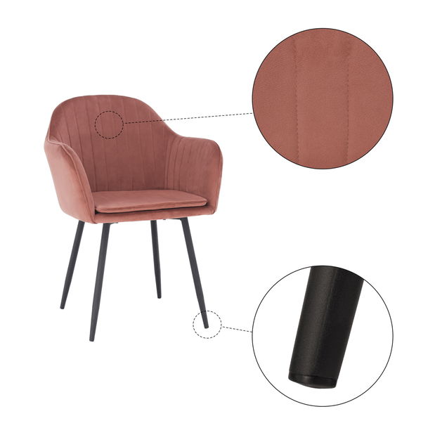 Dizajnové křeslo Zirky (růžová)