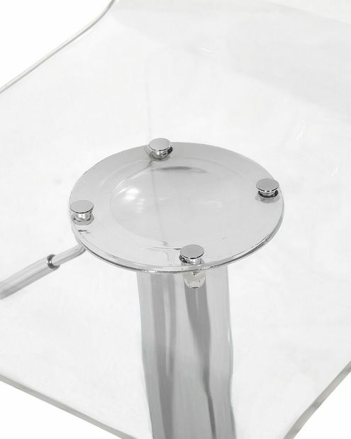 Set 2ks. barových židlí Bozen (průhledná) (bílý plast)