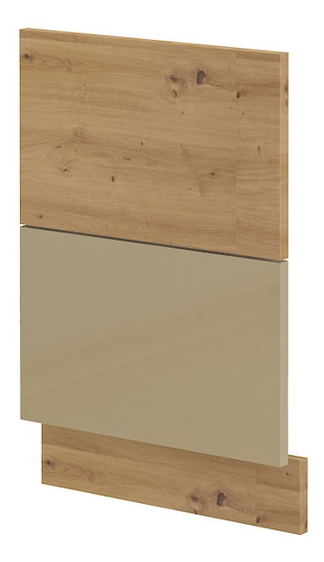 Dvířka na vestavnou myčku nádobí Arryn ZM 570x446 (dub artisan + lesk cappucino)