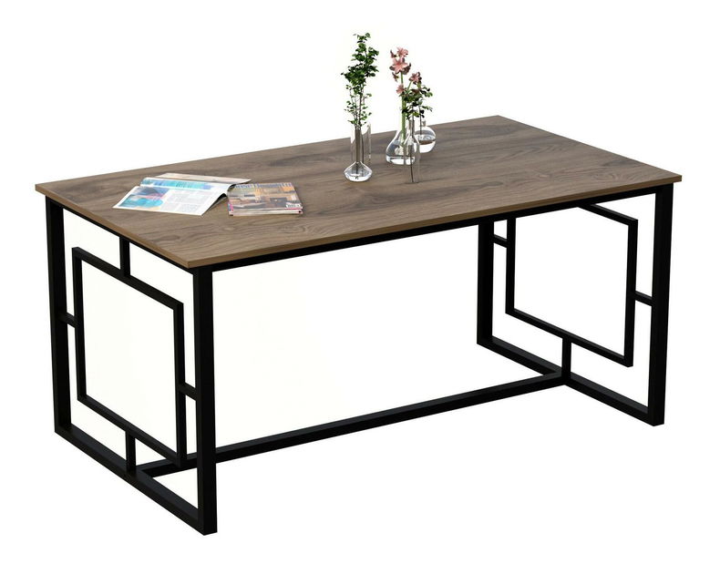 Jídelní stůl Allien (pro 6 osob) (ořech + černá)