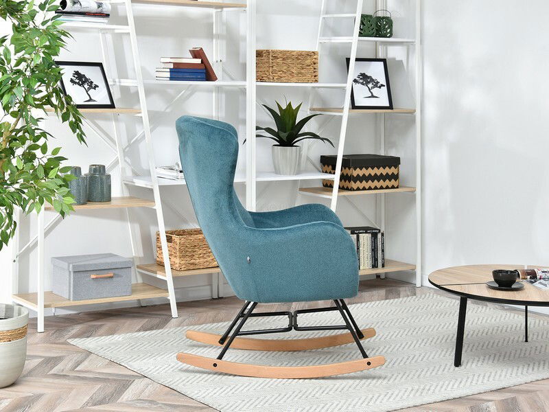 Křeslo Nesí (tyrkysová + buk černý)