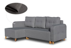 Rohová sedací souprava Abyss (šedá) (L)