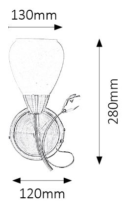 Nástěnné svítidlo Susan 7041 (bronzová)