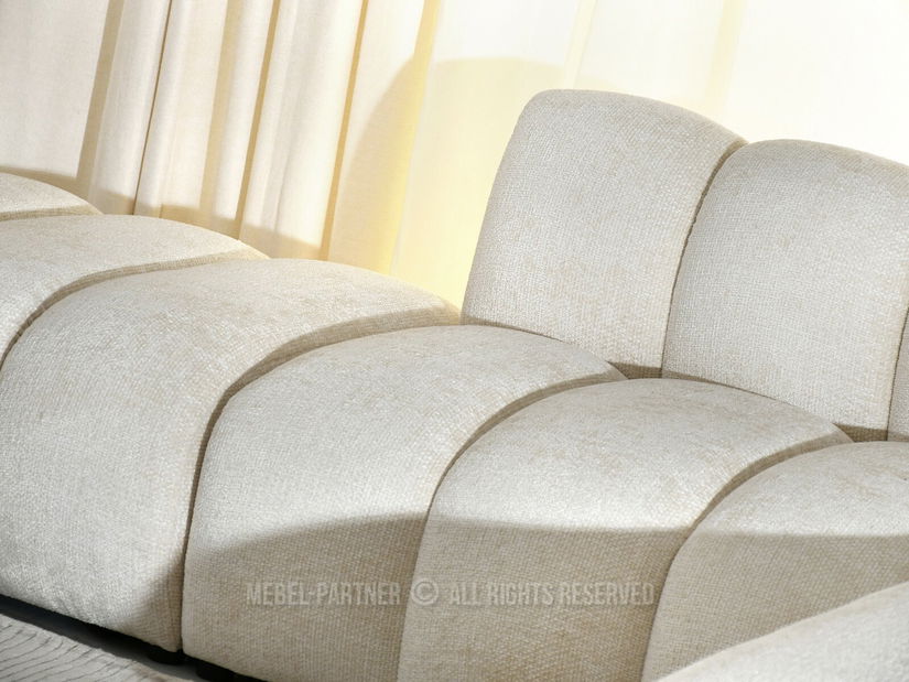 Rohová sedačka Organice (krémová + černá)