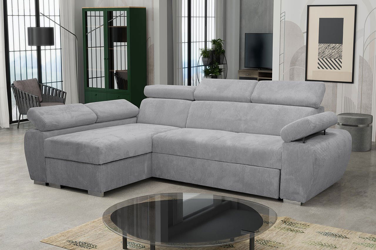 Rohová sedací souprava Gozo Mini Premium (světle šedá) (L)