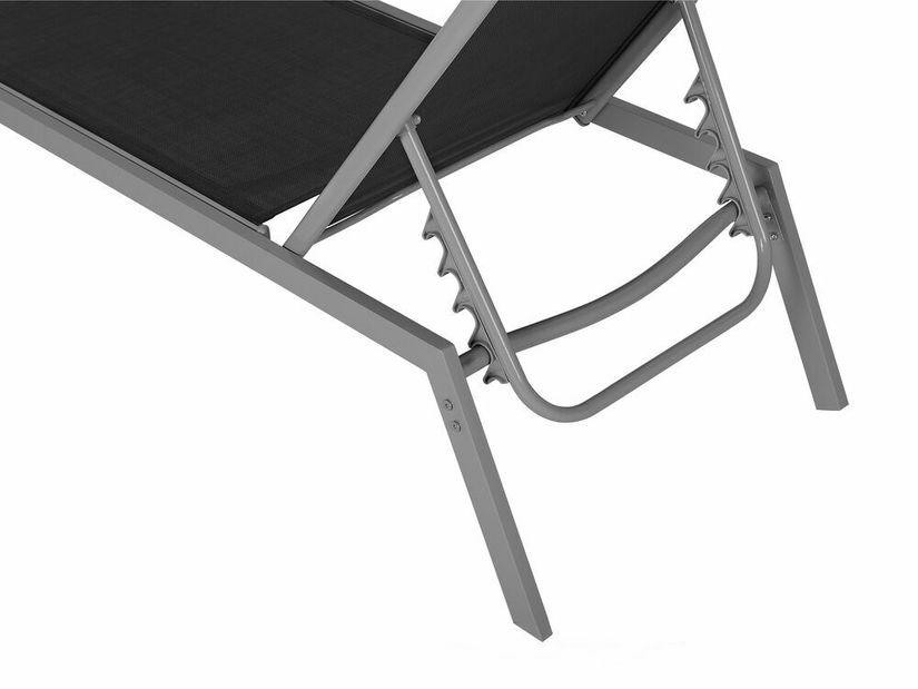 Zahradní lehátko NESS (textil) (černá)