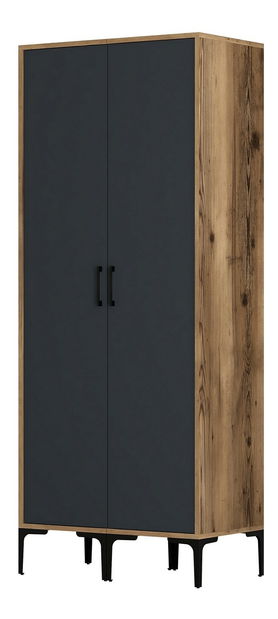 Šatní skříň Kiara SS (ořech + antracit)