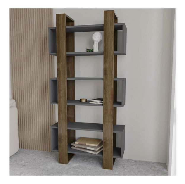 Regál Mulanos (ořech + antracit)