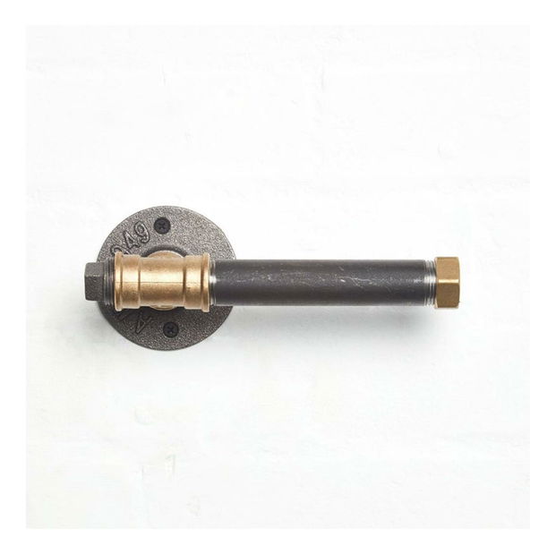 Nástěnný držák na toaletní papír Nenanu 3 (černá + zlatá)