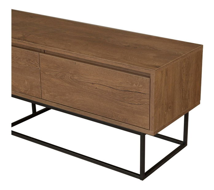 Souprava nábytku do obývacího pokoje Laxi 24 (ořech + černá)