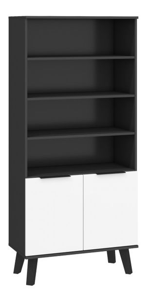 Regál Shela SVN-08 (černý + bílý lesk)