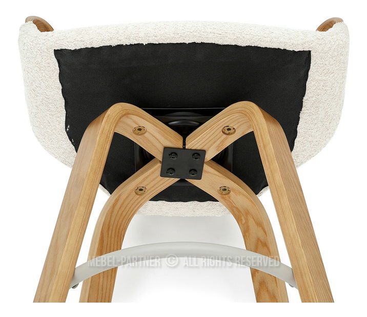 Barová židle Korala (krémová + dub)