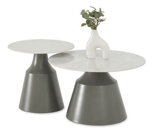 Konferenční stolek Alfiler (mramor + šedá)