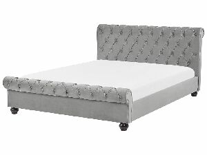 Manželská vodní postel 180 cm Alexandrine (šedá) (s roštem a matrací)