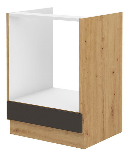 Dolní kuchyňská skříňka na troubu Sheila 60 D GAZ BB (dub artisan + grafit)