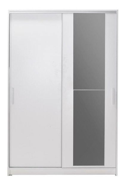 Skříň s posuvnými dveřmi Solstice 2 (bílá) (se zrcadlem)
