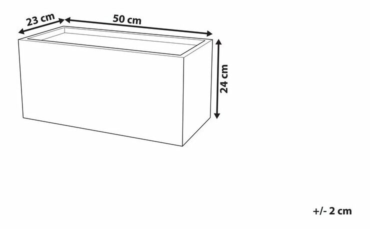 Květináč MIMA 24x50x23 cm (keramika) (bílá)