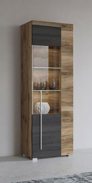 Vitrína Rogalo 06 (ořech saténový) (L)