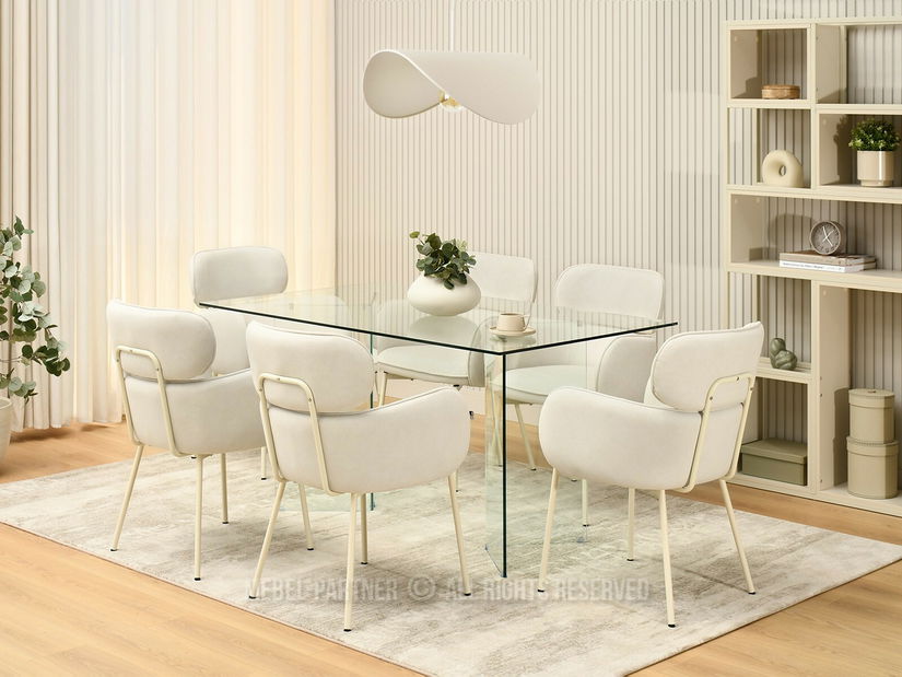 Jídelní židle Aguado (krémová)