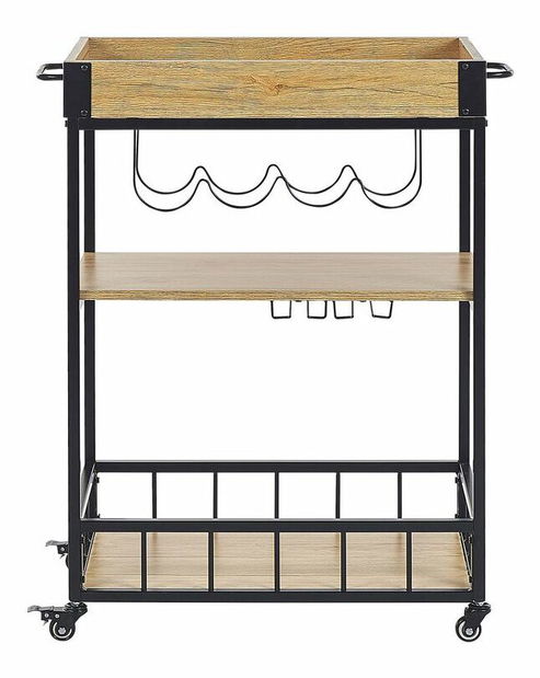 Servírovací stolek Hulza (světlé dřevo)