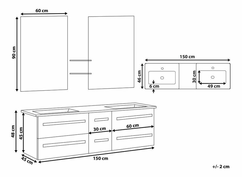 Koupelna Mador (světlé dřevo)