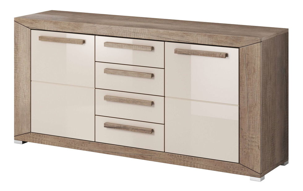 Komoda Laurie Typ 26 (dub canyon monument + lesk šedý pískový)