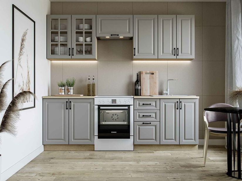 Kuchyně 240 cm Ellis (bílá + dub sonoma