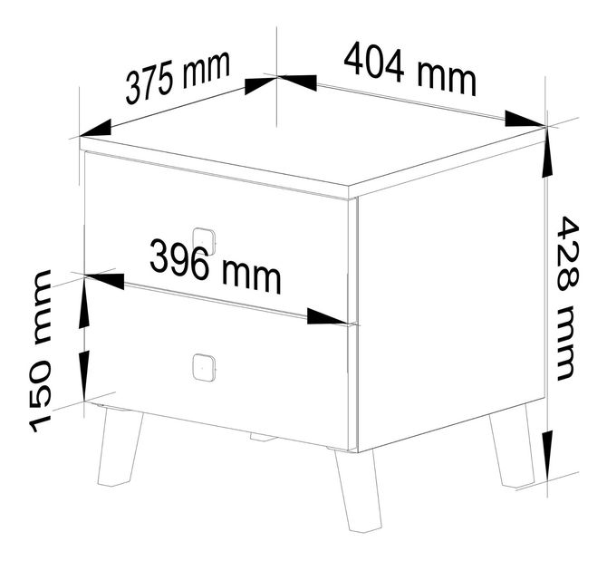Noční stolek Moteadas (kašmír)