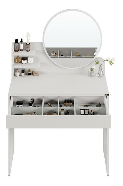 Toaletní stolek Trinity 2 (bílá) (se zrcadlem)