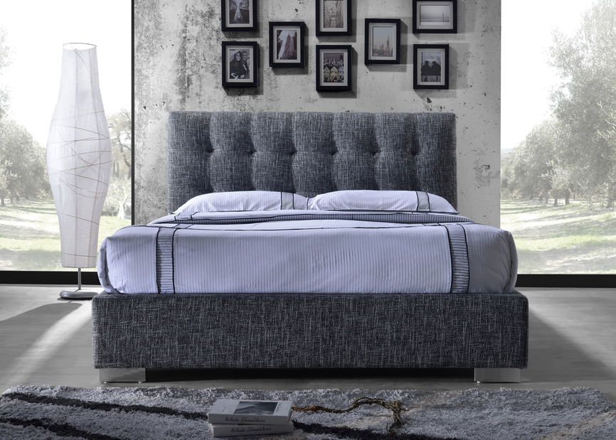 Manželská postel 160 cm Ragnar šedá (s roštem)