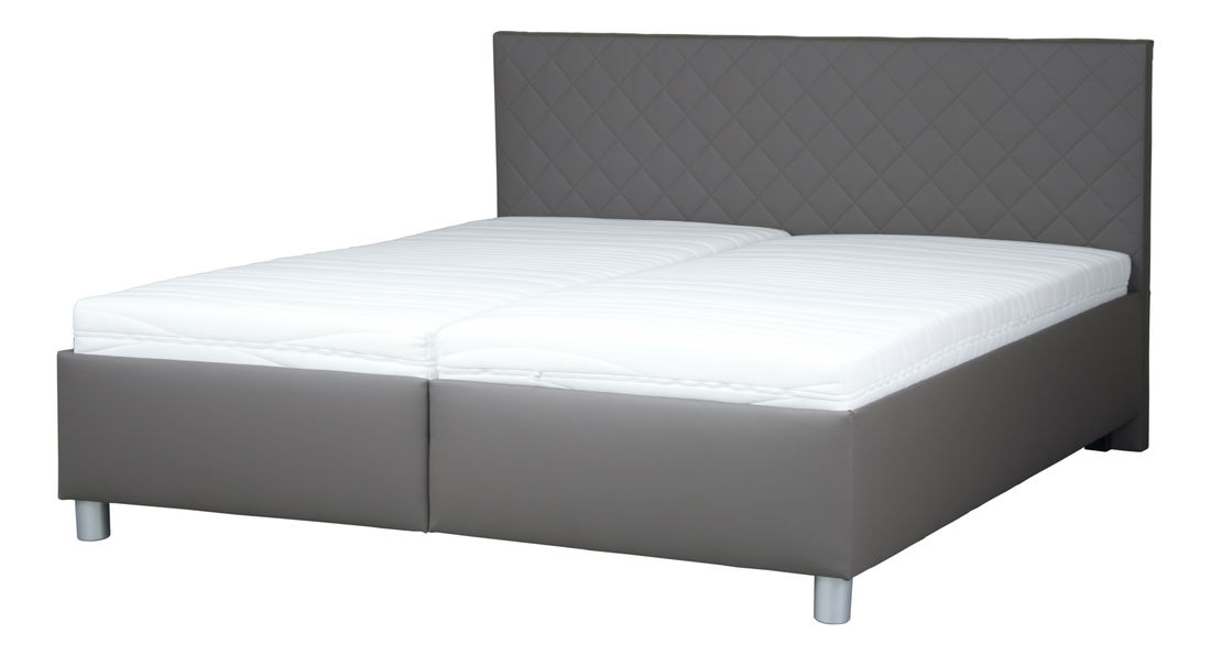 Manželská postel 180 cm Blanář Reflex (šedá) (s roštem a matrací IVANA)
