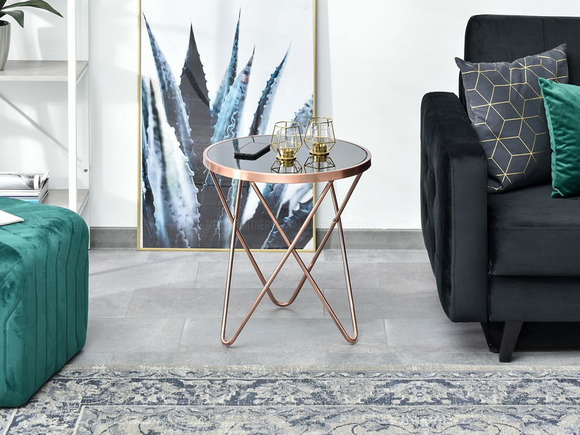 Konferenční stolek Armin S (černá + měděná)