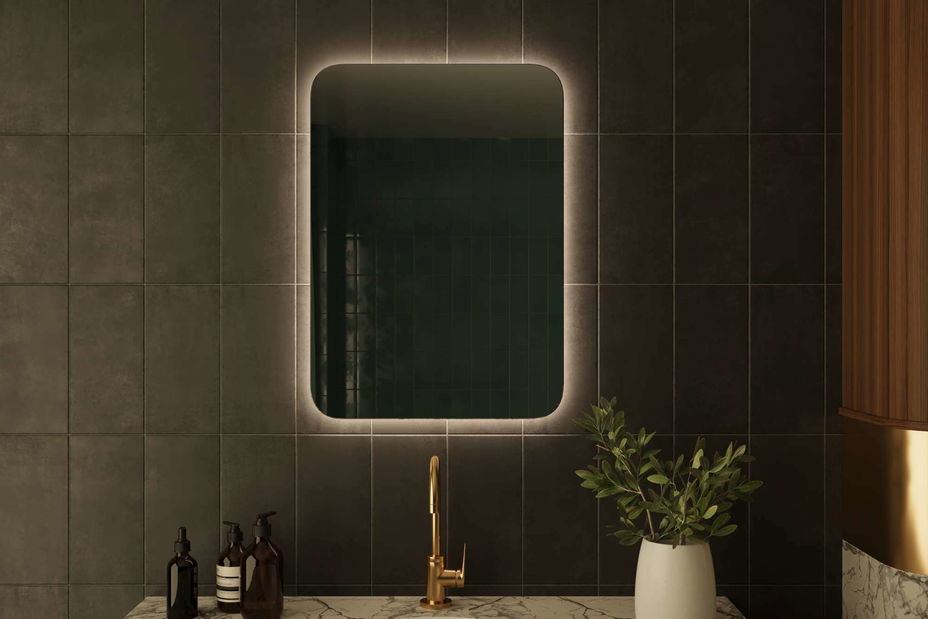 Zrcadlo Poly (bílá)