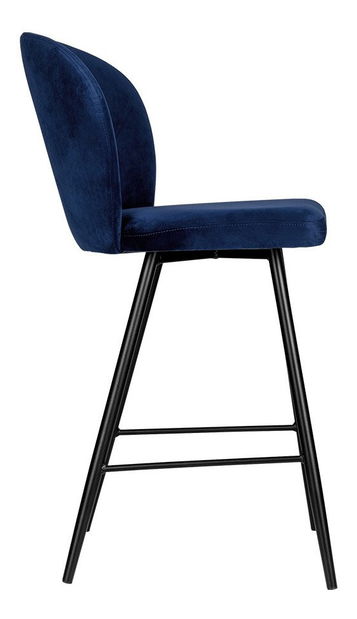 Barová židle Presenten (tmavě modrá + černá)